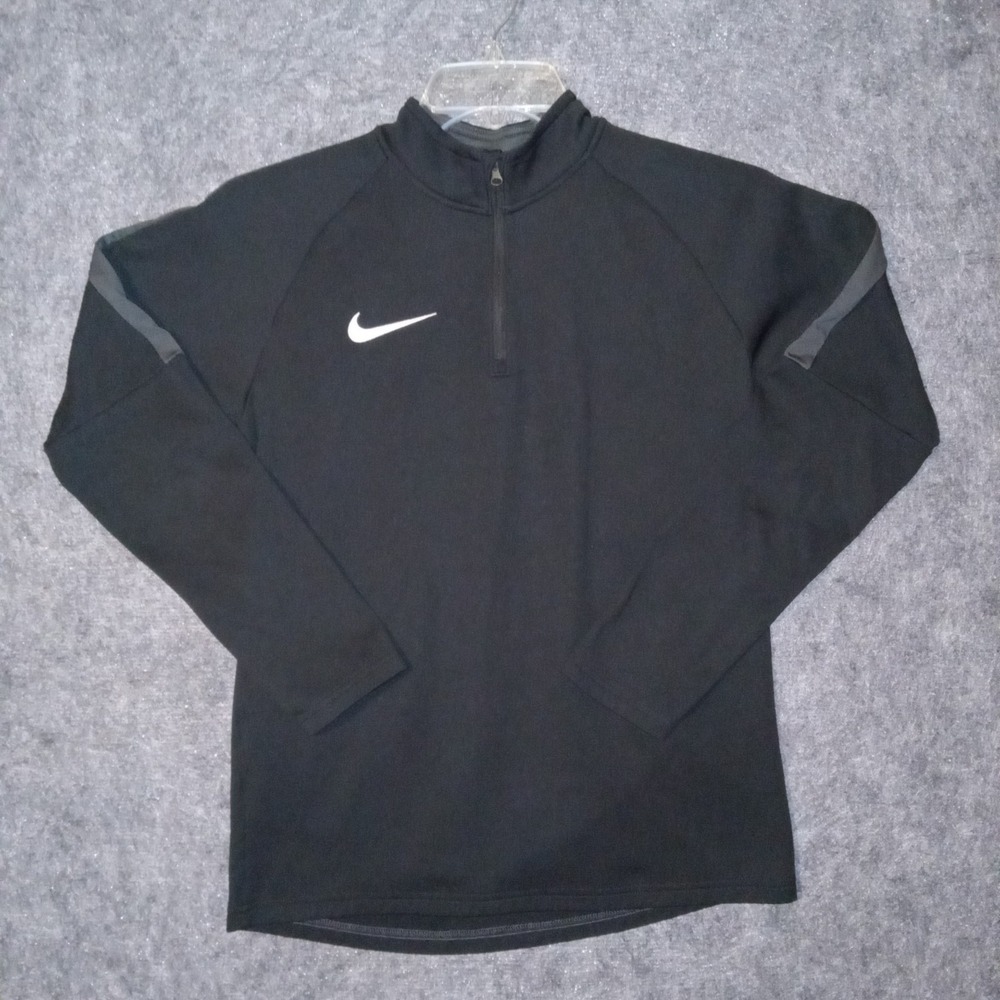 Nike Academy Drill Top Mens Small Black Dri-FIT Quarter Zip Pullover 893624-010